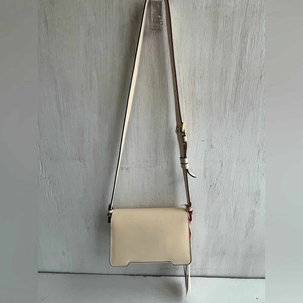 MARNI Mini Trunkaroo Leather Shoulder Bag- Off White